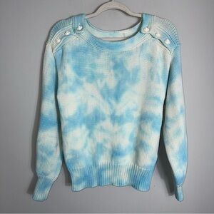 LoveShackFancy Gallatin Pullover Sweater-Blue Tie-Dye-Free People-XS